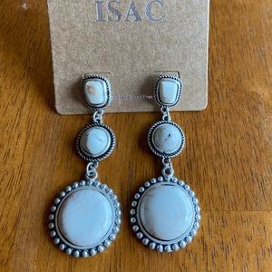 White Buffalo dangle earrings